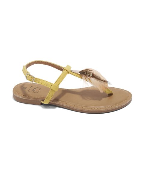 Sandales Plates Femme - Sandale Plate Jaune Jina - Rs230-39