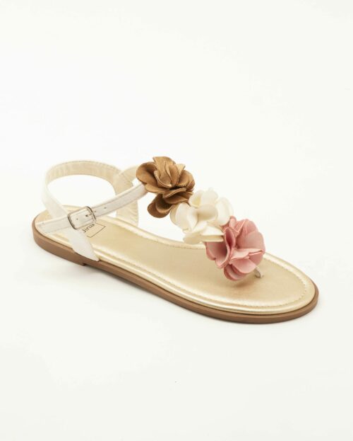 Sandales Fille - Sandale Ouverte Blanc Casse Jina - Style 6