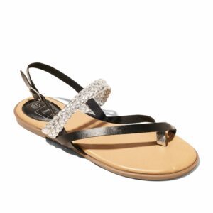 Sandales Plates Femme - Sandale Plate Noir Jina - Sapl Rdc 2