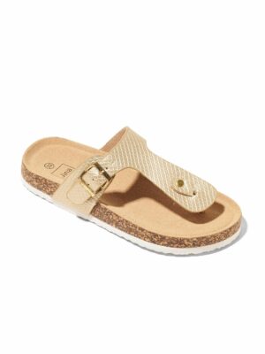 Mules Fille - Mule Plate Or Jina - New G60egr0316 Girls Jf