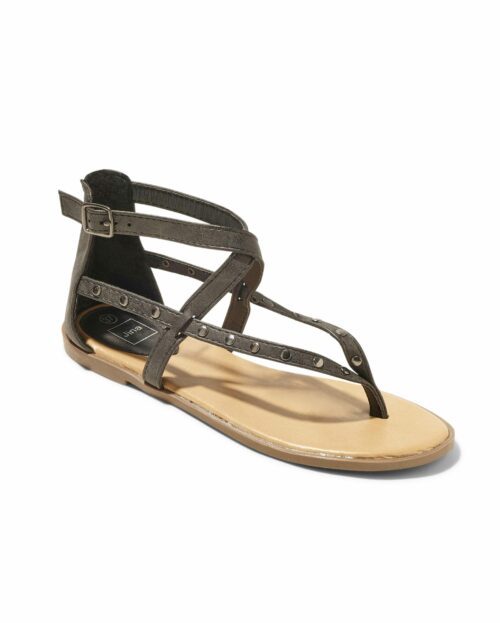 Sandales Plates Femme - Sandale Plate Noir Jina - Sapl Rdc 1
