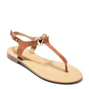 Sandales Plates Femme - Sandale Plate Camel Jina - Zh2 P08