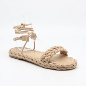 Sandales Plates Femme - Sandale Plate Beige Jina - 3598
