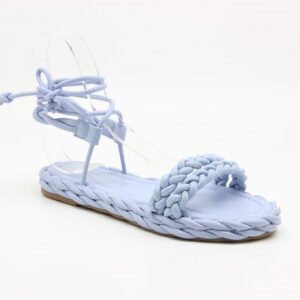 Sandales Plates Femme - Sandale Plate Bleu Jina - 3598