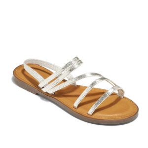 Sandales Plates Femme - Sandale Plate Argent Jina - Hc033