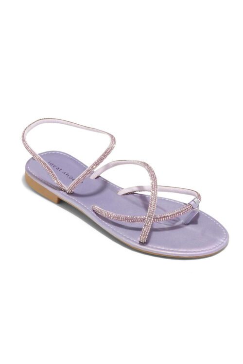 Sandales Plates Femme - Sandale Plate Bleu Jina - 7933