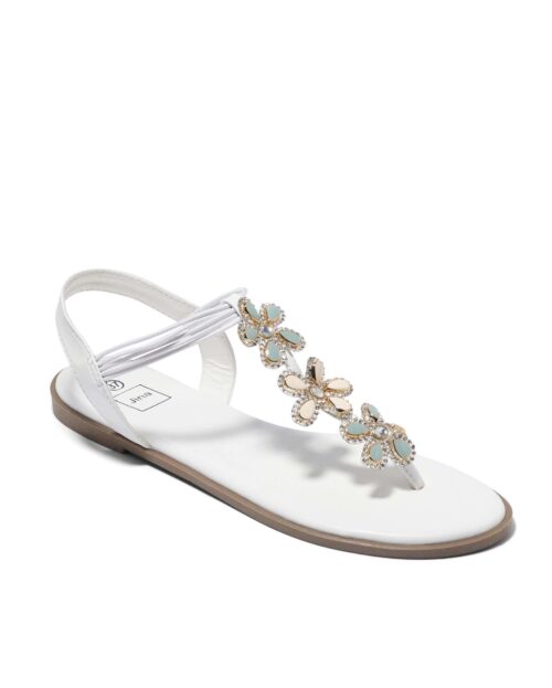 Sandales Plates Femme - Sandale Plate Blanc Jina - Zh5 Sapl P05 2023