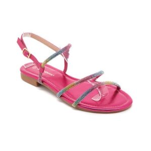Sandales Plates Femme - Sandale Plate Fuschia Jina - 7930