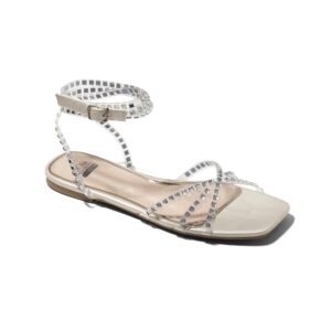 Sandales Plates Femme - Sandale Plate Blanc Jina - Cd503-1