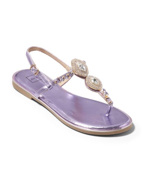 Sandales Plates Femme - Sandale Plate Lilac Jina - H958-8
