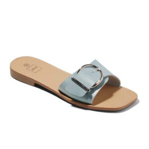 Mules Femme - Mule Plate Turquoise Jina - Zh2092-036